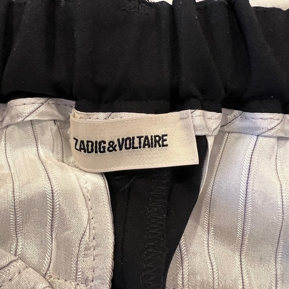 Zadig & Voltaire black Pomelo trousers w/ red stripe Size 36 - Picture 10 of 12